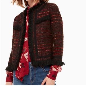 Kate Spade Tweed Boucle Cropped Blazer